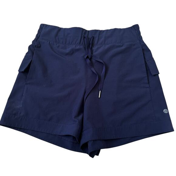 Apana Blue Drawstring Sporty Mini Shorts Women's Size Small | 37-3 - Picture 1 of 6